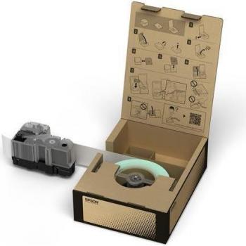 Epson Yellow Background Label Tape