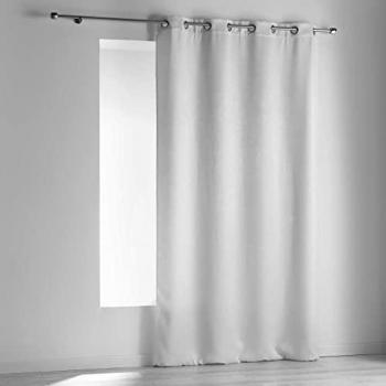 Rideau à œillets occultant en velours frappé Opacia blanc 140 x 240 cm
