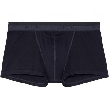 HOM Dunkelblaue Boxershorts mit elastischem Label-Bund, Größe M