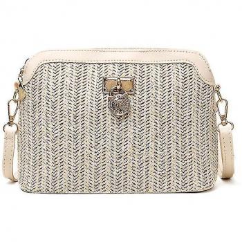 Sac à main d'été en paille pour dames, sac à épaule kaki