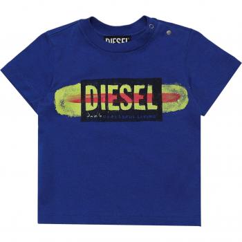 T‑shirt bébé couleur bleu royal Diesel 9 mois
