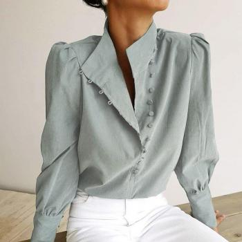 Puff Sleeve Turtleneck Top for Women