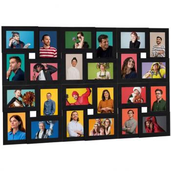 Foto Moldura VidaXL 24 13x18 Preto em MDF