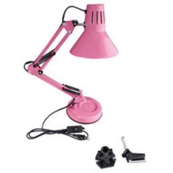 Lampada da Scrivania E27 Rosa con Braccio Flessibile