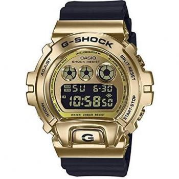 G-Shock Black and Gold Digital Watch GM-6900G-9ER
