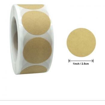 Rollo de Etiquetas de Papel Kraft 500 Unids