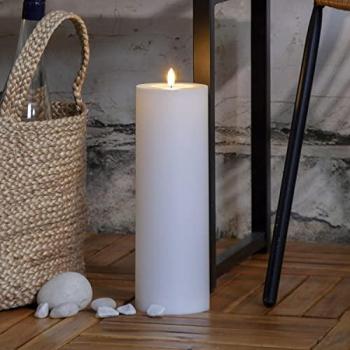 LED-Kerze Flamme Rak 32,5 cm weiß batteriebetrieben