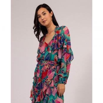 Blusa estampada de mujer Naf Naf de manga larga