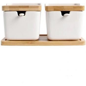 Tea and Herb Storage Jars with Wooden Lid