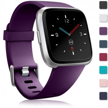 Zekapu Sport Accessory Band for Fitbit Versa/Fitbit Versa Lite (Purple, Large)
