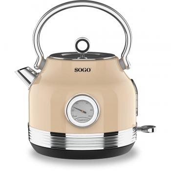 Sogo Wasserkocher Kabelloser Retro Wasserkocher 1.8L