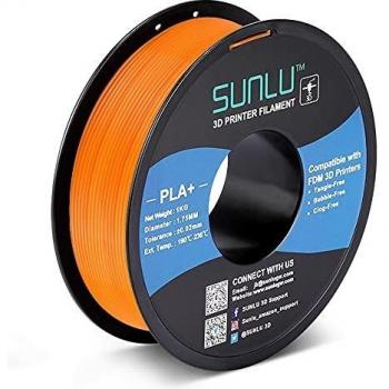 Filamento SUNLU PLA+ 1.75 mm per Stampante 3D e Penne 3D, 1KG (Arancia)