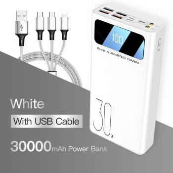 30000mAh Fast Charging Power Bank with USB Type C