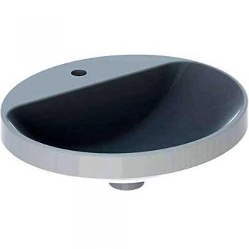 Geberit VariForm Waschtisch 500715012, 50x45cm, oval, mit Hahnloch, ohne Überlauf, weiß