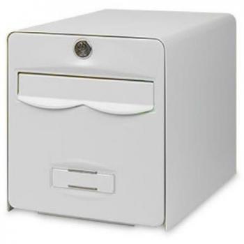 Burg Wachter Boîte aux Lettres Balthazar 1 Porte Blanc (acciaio zincato)