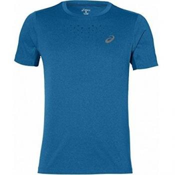 Camiseta de Running Asics Stride SS, Hombre, Azul (Thunder Blue Heather), L