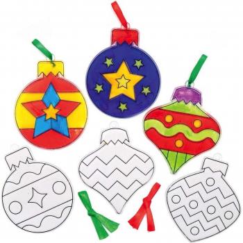 Sparkling Angel Christmas Bauble Suncatcher Decorations (Pack of 10)