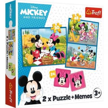 Mickey Mouse 2x Puzzle und Memory-Spiel Set