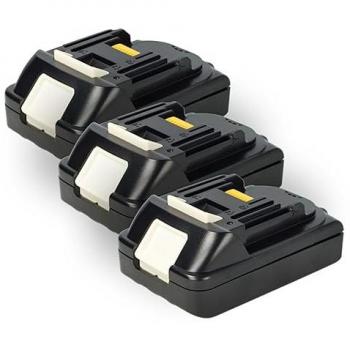 EXTENSILO 3x 18V 2500mAh Li-Ion Battery for Makita (Compatible with XWT05, XWT04Z, XWT06Z)