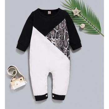 Baby Boy Long Sleeve Jumpsuit Snakeskin Design 6 Months