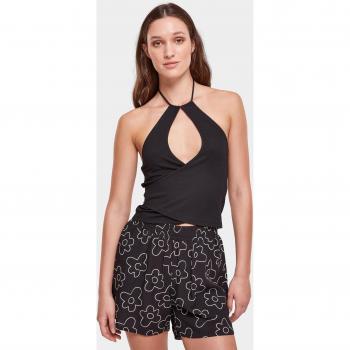 Urban Classics Ladies Wrap Neckholder Top kurz