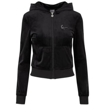 Nero-Argento Karl Kani Hoodie Giacca di Felpa
