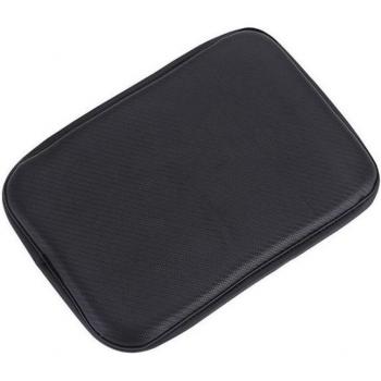 Tapis d'accoudoir en PU cuir noir pour intérieur de voiture
