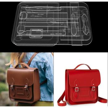Sac Carré à Dos en Cuir – Motifs Acryliques Femme
