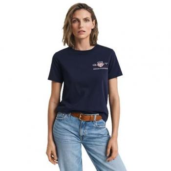 Camiseta de algodón Gant para mujer en azul marino (XS)