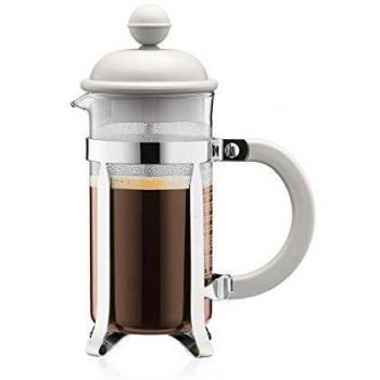 BODUM French Press Coffee Maker, 3 Cup, Plastic, 350ml, White
