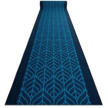 Alfombra Pasillo 120x390 Refuerzo Goma Pióra Azul Oscuro