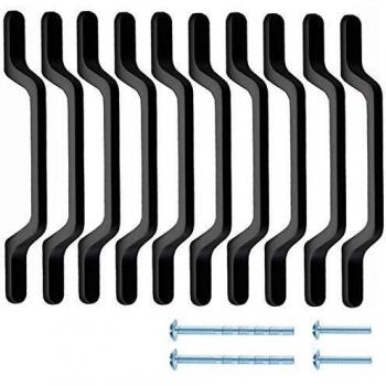 Furniture Cabinet Handles – 10 Count Black LS02, 96mm Length