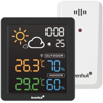 Levenhuk Wezzer BASE L80 Wetterstation, Farbe: Schwarz