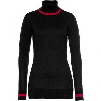 AJC Damen Rollkragenpullover mit farbigen Akzenten