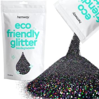 Holographic Black UltraFine Eco Glitter – Hemway 100 g