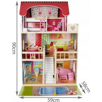 Kruzzel Puppenhaus mit Accessoires