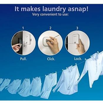 Indoor/Outdoor Retractable Clothes Rack with Sag Prevention