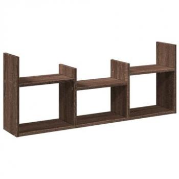 Vitrine murale 100x18x40 cm chêne marron bois d'ingénierie