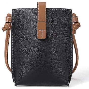 Sac Pochette Cuir Vachette Noir Femme