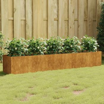 Jardinera acero corten 200x40x40 cm, arriate de jardín, macetero jardín, Maceta de Flores, macetero, Maceta de jardín, Soporte de macetas