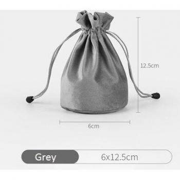 20pcs 6x12.5cm Drawstring Candy Pouches in Black/Purple/Brown/Grey/Green Velvet for Weddings