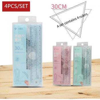 Règles pliantes pour étudiants 30 cm avec sac PVC