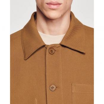 Sandro Twill Solid Worker Jacket