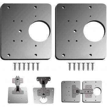 Placa de refuerzo para bisagras de puertas