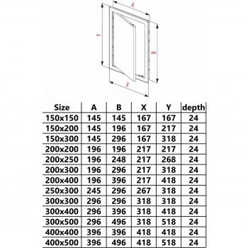 High Quality 250x300mm Access Hatch
