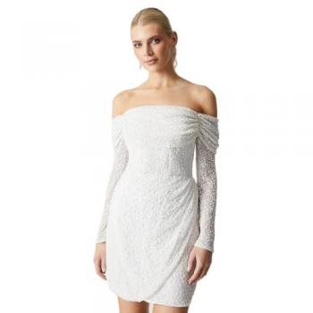 Mini Bardot Wrap Skirt in Ivory, Size 10 – Coast