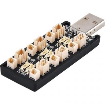 Cargador portátil 1S LiPo 3.7 V con 6 salidas micro‑JST