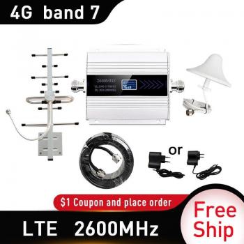Repetidor 4G LTE DCS 2600mhz, amplificador de señal con 65dB de ganancia y antena interior de 5dbi