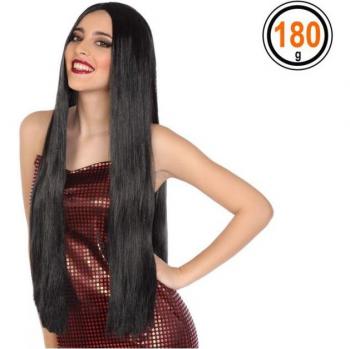Peluca morena larga y lisa para mujer