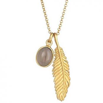 Collana con ciondolo in argento sterling 925 e quarzo fumé per uomo